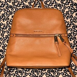 Michael Kors Caramel Leather Backpack